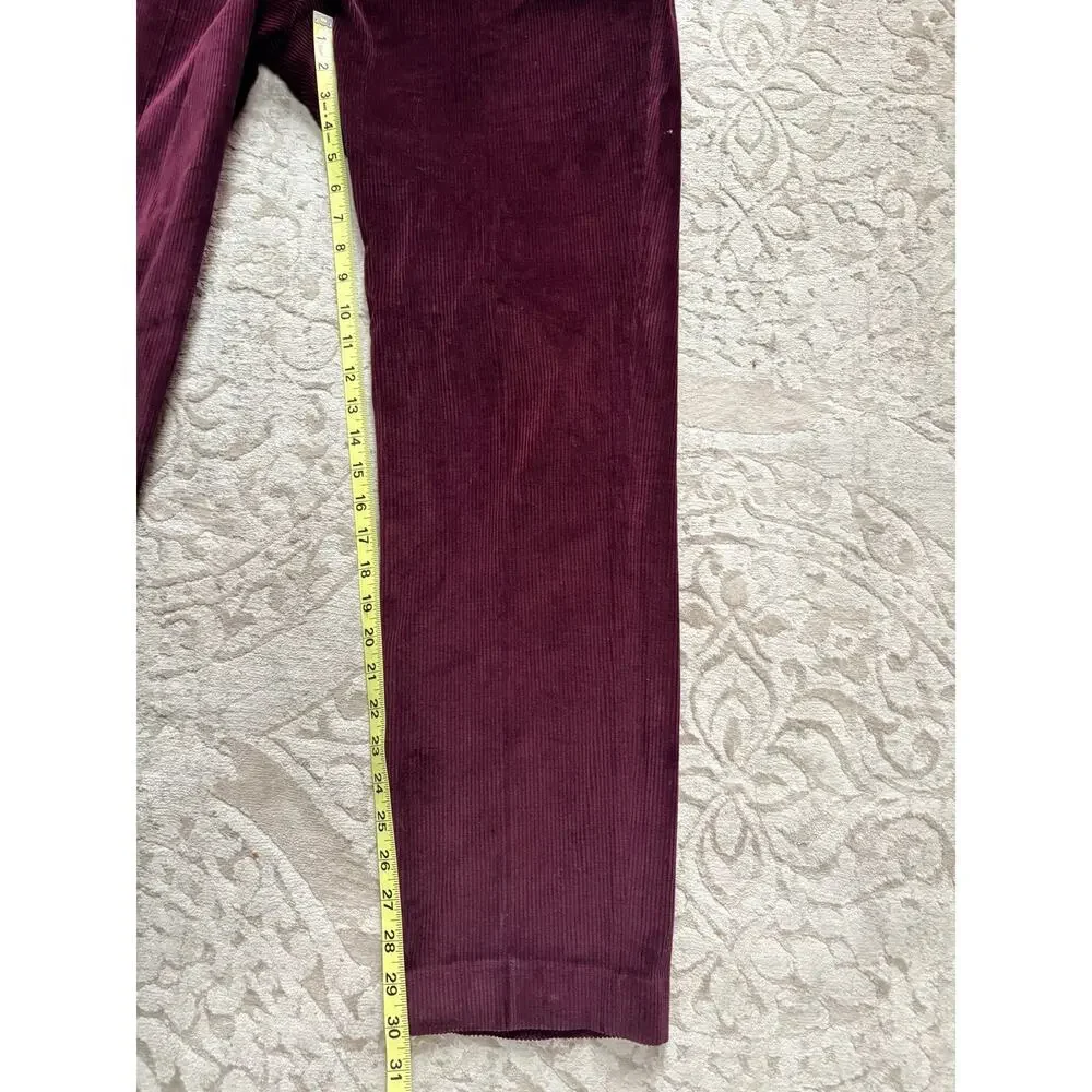 Todd Snyder Men's Burgundy Corduroy Pants Men’s 36x30 Sutton Fit Italy Fabric